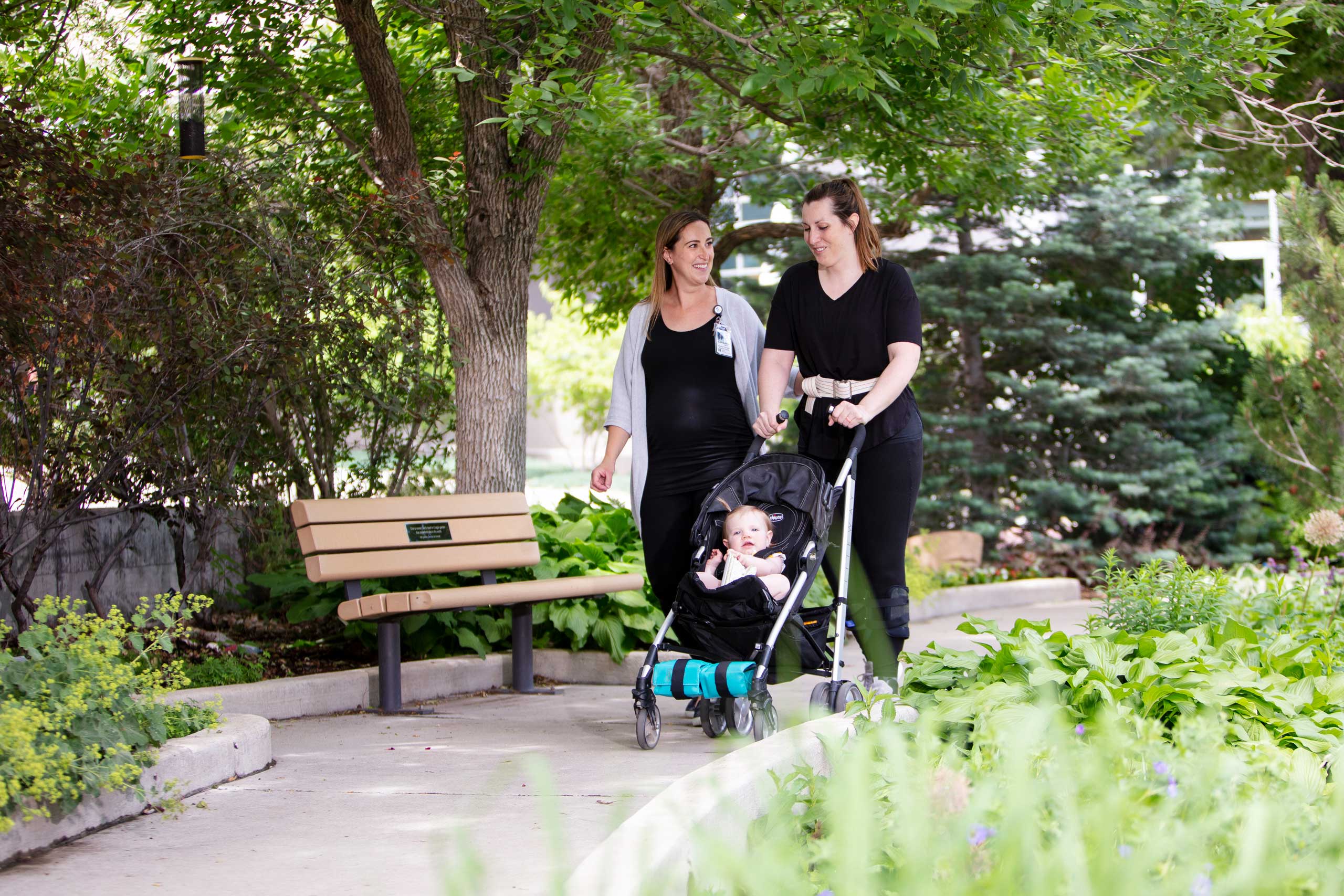 Physical Therapy Gait Tranining with stroller